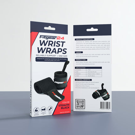 FG24 Wrist Wraps Stealth Black