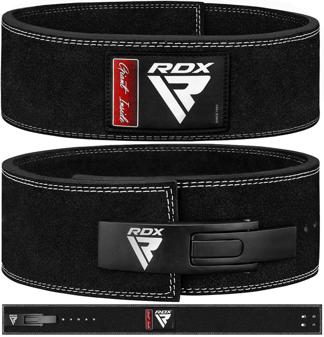 RDX 4L Leder Powerlifting Belt Black 10mm