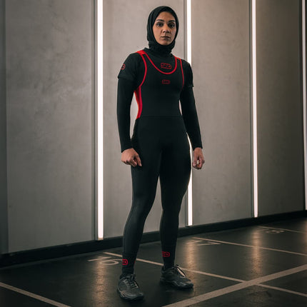 SBD Full Length Powerlifting Singlet Ganzkoerper Frauen